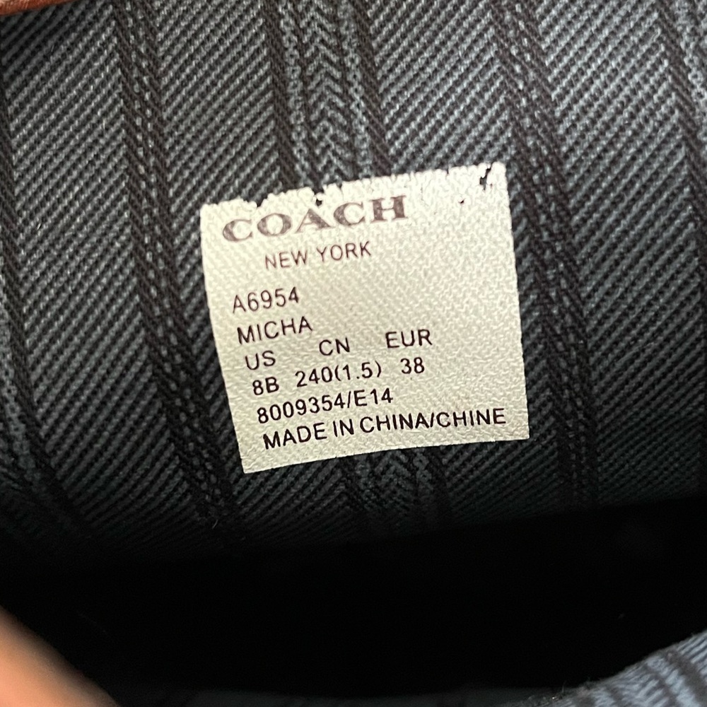 Coach Leather Knee High Boot Black Chestnut Size 8B - Picture 8 of 11